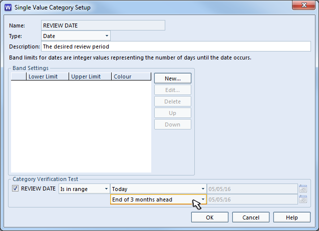 Setup of Category Validation Test