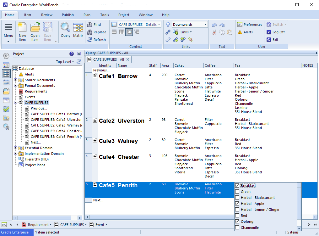 Showing that multivalue categories can be used for everything, including tea