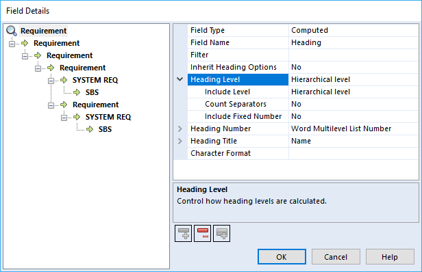 Field Details User Interface