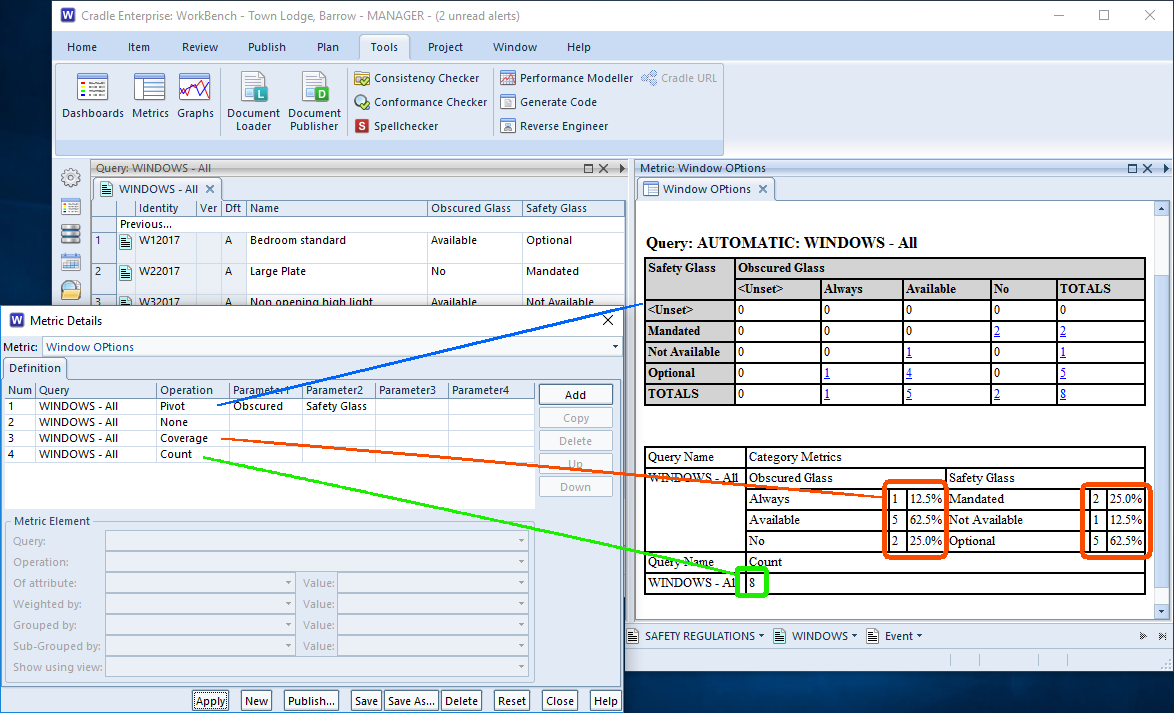 Showing a simple use of metrics