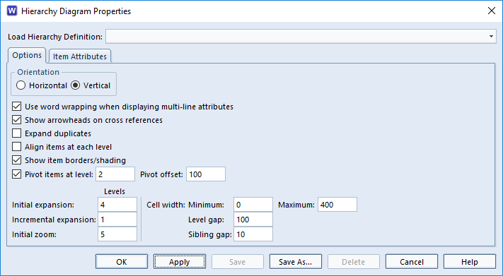 The HID properties dialog