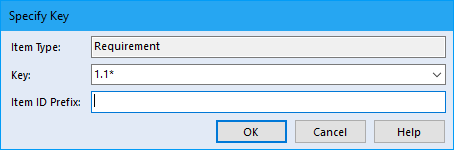 Specify Key dialog