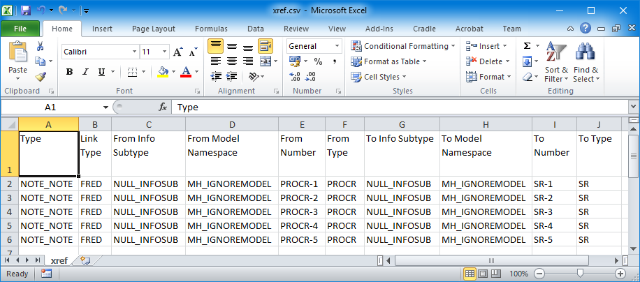 load cross reference links