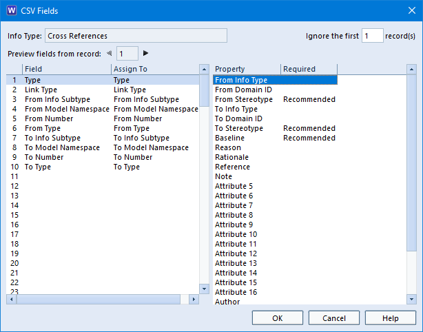 load cross reference links