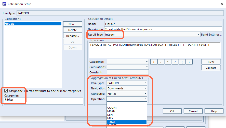 Cradle schema calculations setup