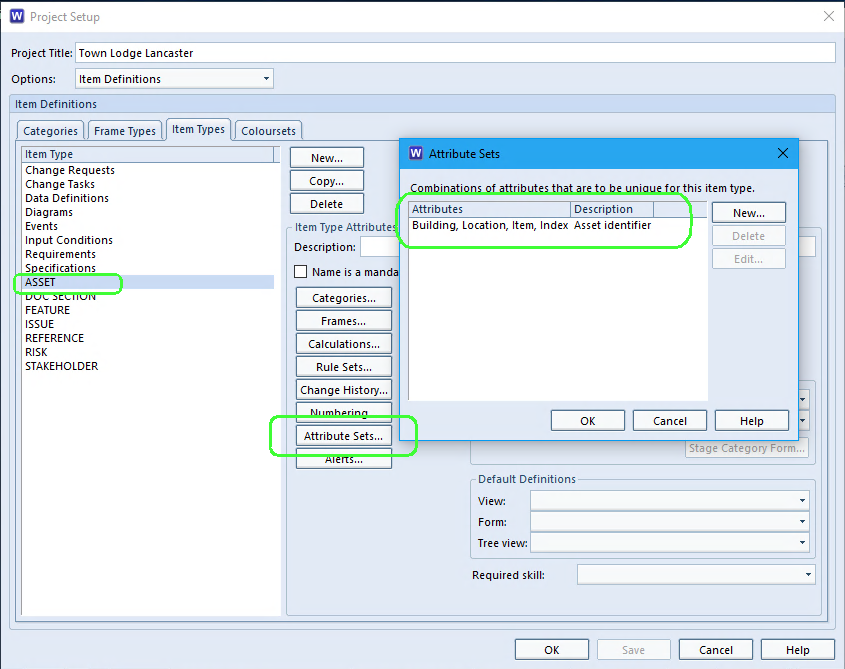 Setting an attribute set in Cradle project schema