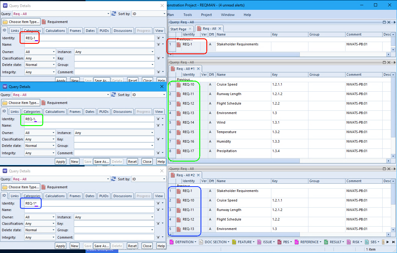 Wildcard values in a query