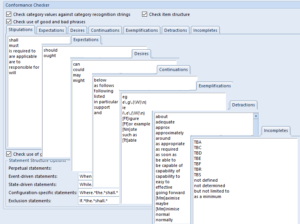 example of the types of language that should be evaluated automatically