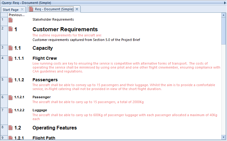 display items using document style in 3SL Cradle RM SE Tool