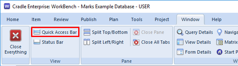 maximised data display area in 3SL Cradle RM SE Tool
