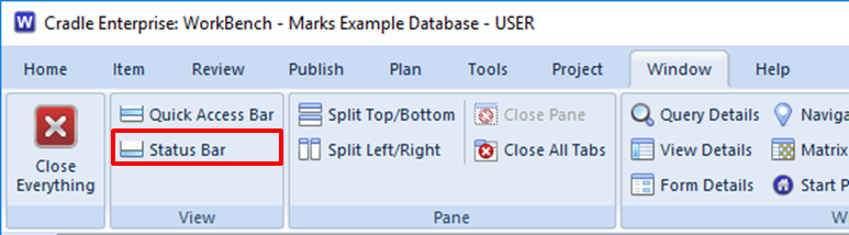 maximised data display area in 3SL Cradle RM SE Tool