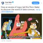 tweet from Penn State University