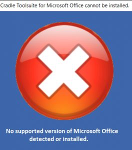 No supported Office version screenshot