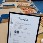 Pizza all round celebrating 3SL gaining ISO9001