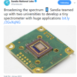 Sandia labs told the story of a miniature spectrometer in this Tweet