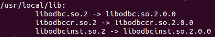 libodbc, libodbccr and libodbcinst