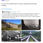 SSE Heritage's Tweet Oct 2020 Sloy Hydro Powerstation Power