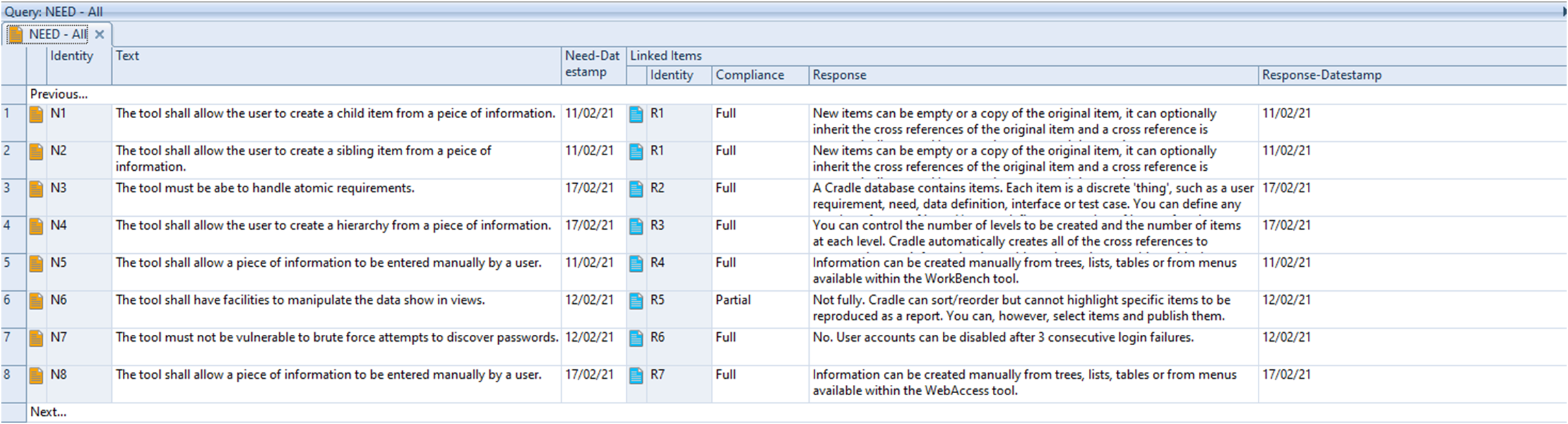 Responses with datestamps and multiple versions in WorkBench