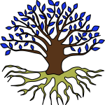 Tree and Roots - Based on image from https://openclipart.org/detail/254965/dont-be-afraid-of-the-dark