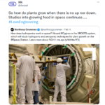 Northrop Grumman Tweet Feb 2022Hydroponics in space