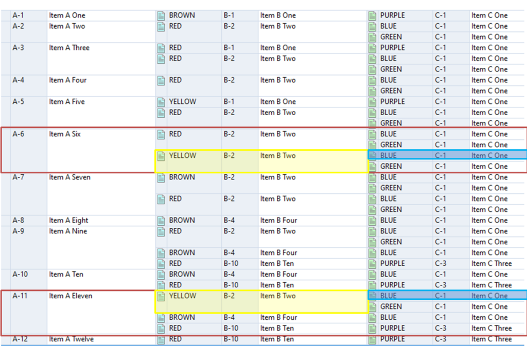 Showing Direct Links in a Nested Table