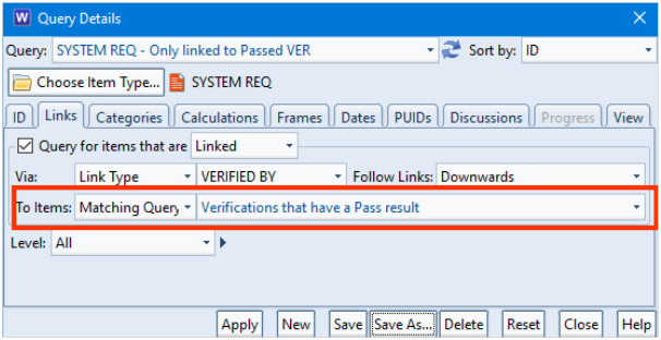 Query Details filtering cross references