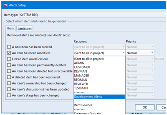 Using user lists for alert recipients