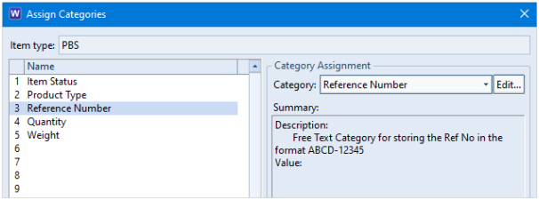 Assigning Categories