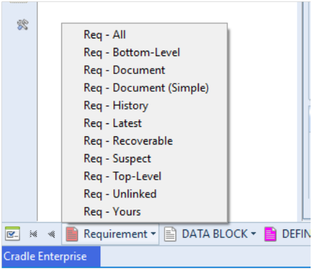 Query options from Quick Access Bar