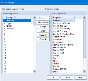 CSV Export Mapping