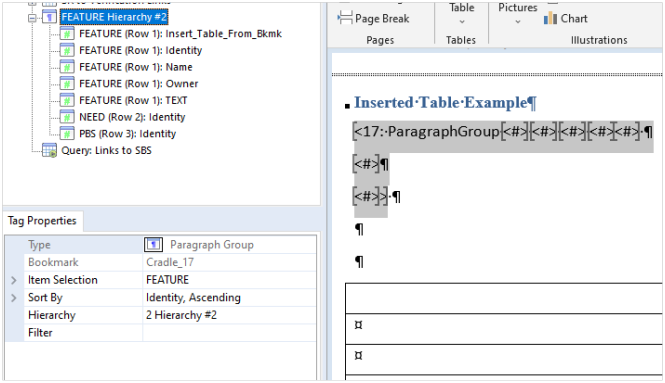 Example Paragraph Group tag