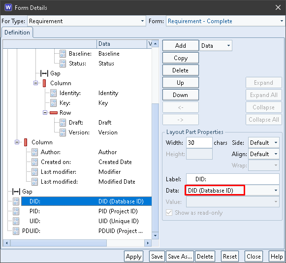 3SL Cradle View PDUIDs DID in a Form