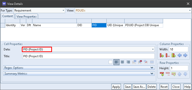 3SL Cradle View PDUIDs PID in a View