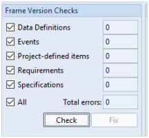 Recheck frame versions