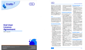 End User Licence Agreement