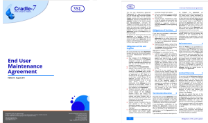 End User Maintenance Agreement