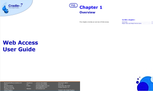 >User Guide - Web Access