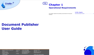 >User Guide - Document Publisher