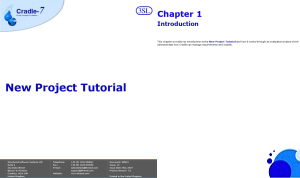 >New to Cradle - New Project Tutorial