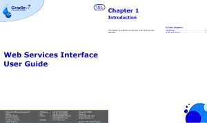>User Guide - Web Services Interface