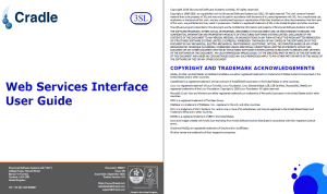 >User Guide - Web Services Interface