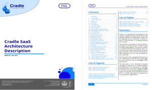 >User Guide - SaaS Architecture Description